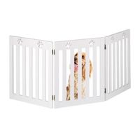 patas de valla para perros de 3 piezas - white - 106x70x558cm