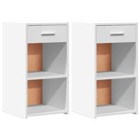 mesitas de noche 2 uds madera de ingenieria blanco 35x34x65 cm vidaxl