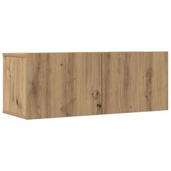 Muebles Para Tv De Pared 2 Uds | Mueble De Salón | Mesa De Tv Roble Artesanal 80x30x30 Cm