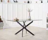 ex-display mara 160cm glass dining table