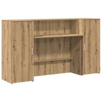 mostrador de recepcion roble artisian 180x50x1035 cm