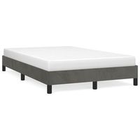 cama matrimonial  cama para adultos  estructura de cama terciopelo gris oscuro 120x190 cm