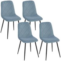 sillas de comedor 45x54x87 cm azul claro