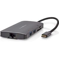 nedis ccbw64240at02 base para portatil y replicador de puertos usb 32 gen 1 31 gen 1 type-c antracita