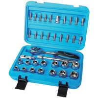 36pcs 38 drive cv socket set -  chrome vanadium