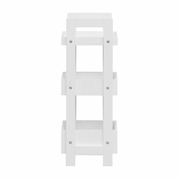 Estantería de baño estrecha con 3 estantes en mdf blanca