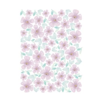 Stickers decorativos flores silvestres lila