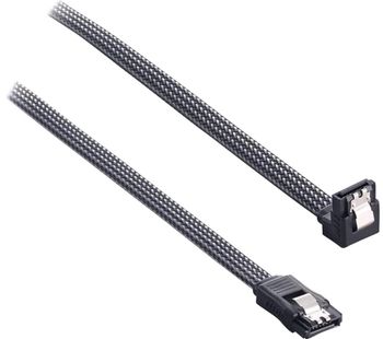 ModMesh 30 cm Right Angle SATA 3 Cable - Carbon Grey, Grey