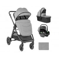 carrito de bebe kikkaboo 3 en 1 con capazo ava gris