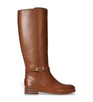 lauren ralph lauren para mujer 802974383001 botas de piel brooke ii marron 41 plano cremallera casual