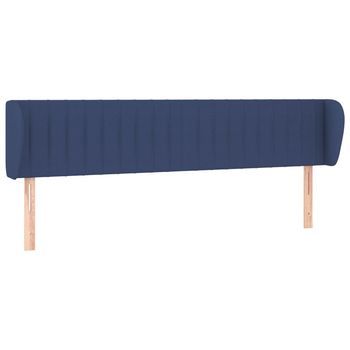 Cabecero De Tela Azul 163x23x78/88 Cm Vidaxl