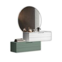 composicion bano lavabo derecha 4 piezas solmira blancoverde salvia en mdf