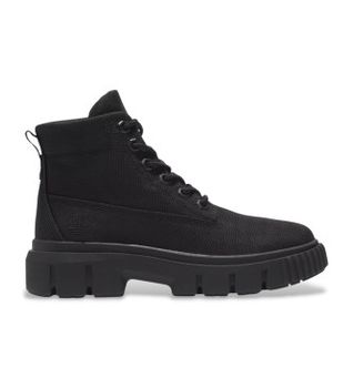 Timberland para mujer. TB0A42NW0151 Botas de caña media con cordones Greyfield negro (38 W), Plano, Casual