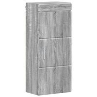 armario de pared para bano tulum gris sonoma 37 x 245 x 86 cm vidaxl