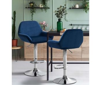 Taburete de cocina braga en terciopelo 52x51x89-109 cm