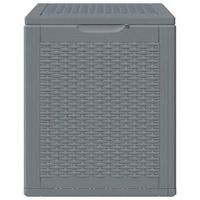 caja de almacenaje para jardin  arcon de jardin  baul jardin pp aspecto de ratan gris 90 l