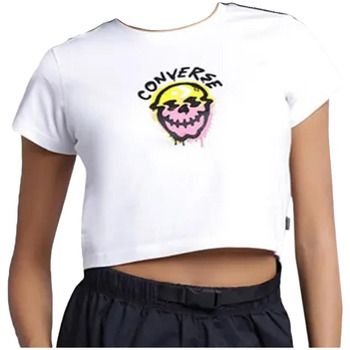 Converse Camiseta T-shirt Spray Paint Skull coton 100% para mujer