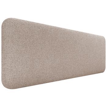 Dhome Cabecero Tapizado Liso Redondeado Tela Para Pared Acústicos Cabeceros Absorbentes Cabezal Cama Dormitorio (arena, 140cm)