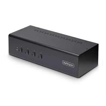 SWITCH KVM DE 4 PUERTOS PARA 2 MONITORES DISPLAYPORT - 4K