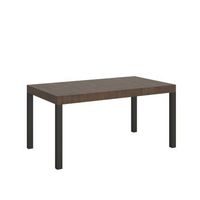 mesa extensible 80x160244 cm everyday nogal estructura antracita