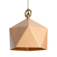 lampara colgante metal gold elia beige