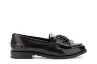 mocasines de piel envejecida con flecos bordeaux 36