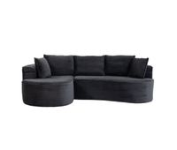 sofa 3 plazas - con becherhalter stautasche alta densidad incluye cojines - gris oscuro