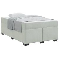 estructura de cama con colchon gris claro 120 x 190 cm