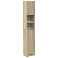 armario bano madera de ingenieria color roble 32x255x190 cm vidaxl