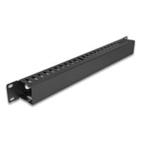 panel de gestion de cables delock 81558 1u metal negro