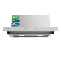 cecotec campana extractora telescopica bolero flux tlt 605501 glass white a 60cm 6064mh de succion