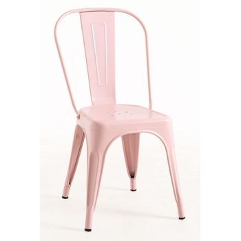 Pack 6 Sillas Torix De Acero Reforzado 86*36*36 Cm - Rosa Algodón De Azúcar