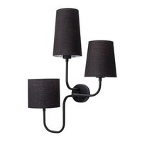 lampara de pared catal-3571 negro metal tela 50x20x57 cm