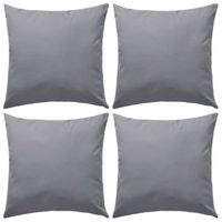 juego de 4 cojines tipo almohada para decoracion de jardin exterior 45 x 45 cm gris dec020103