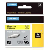 dymo 18058 s0718340 original label tape 19mm x 15m black on yellow