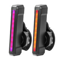 bikight 10-50lm 1pcs led rgb luz trasera inteligente de sensor de freno para bicicleta carga type-c a prueba de agua luz
