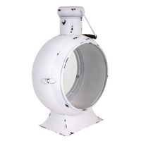 farol de metal blanco 25x38x55h cm
