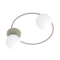 plafon de techo buga moca opal 2 luces