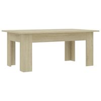 mesa de cafe - mesa de centro madera contrachapada color roble 100x60x42 cm