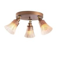 lampara de techo foca-n-122 cobre metal vidrio diametro 48x23 cm