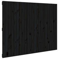 cabecero accesorio para dormir mueble de pared para dormitorio estilo palet 1465 x 3 x 110 cm madera maciza negra tdl0202535