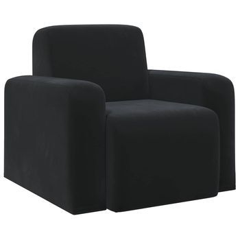 Sillón Negro Terciopelo Vidaxl