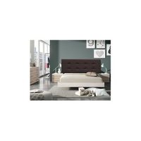 cabecero cama polipiel tapizado moderno texas big 150 cm wengue marron