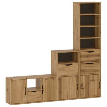 Vidaxl Muebles De Tv 4 Uds. Con Almacenaje 