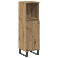 armario de bano  mueble de bano madera de ingenieria roble artisan 30x30x100 cm