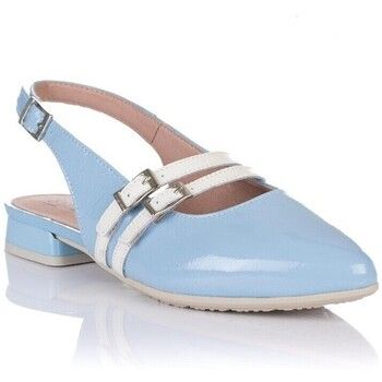 Pitillos Zapatos Bajos Merceditas en piel para mujer