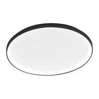 krizia - plafon led regulable 80w - 5800lm luz calida 3000k difusor opal aluminio negro d 70 cm ip20 diseno moderno
