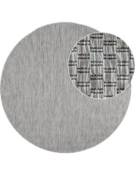 Alfombras de interior y exterior Venezia gris  120 cm redondo