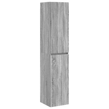 Mueble De Baño Montado En La Pared Sonoma Gris Vidaxl
