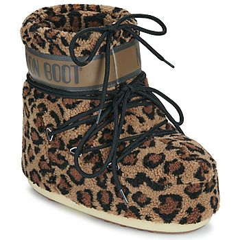Moon Boot Descansos MB ICON LOW FLEECE LEOPARD para mujer